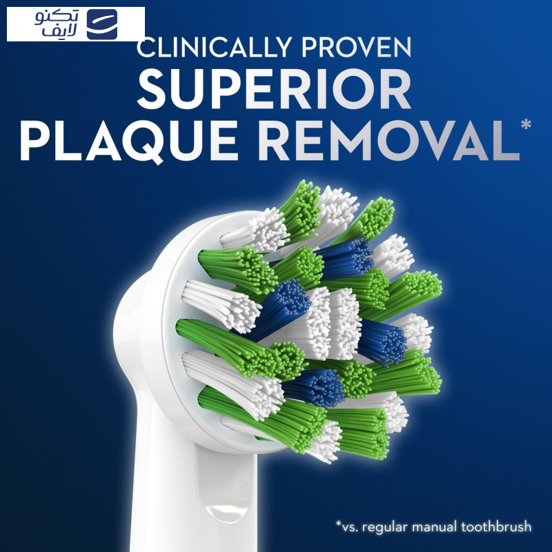 سری یدک مسواک برقی اورال-بی مدل Cross Action Clean Maximiser بسته 4 عددی