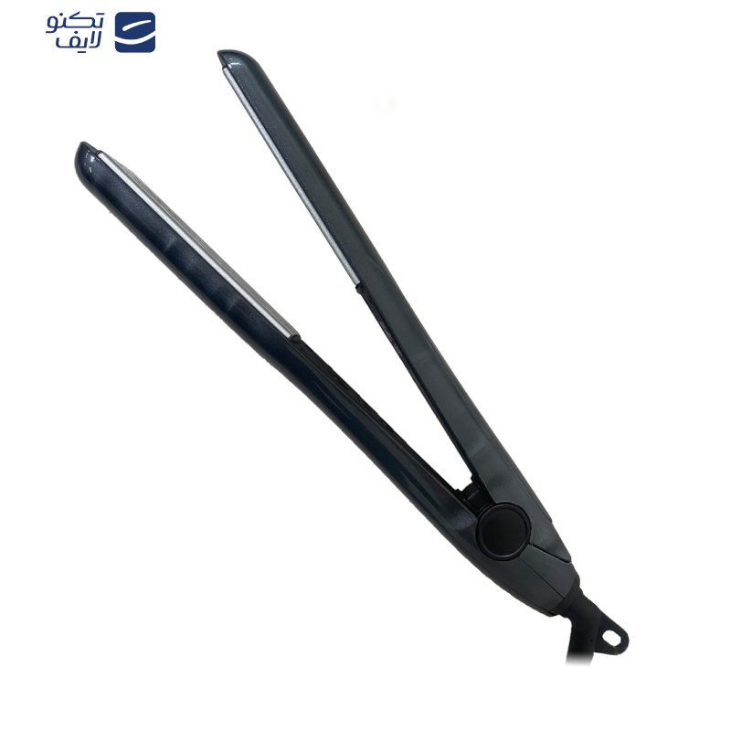 اتو مو پرومکس مدل 5764K، با صفحات پهن از جنس سرامیک، دارای نشانگر LED، گستره دما 220 تا 240 درجه سانتی‌گراد، به همراه سیم 3 متری