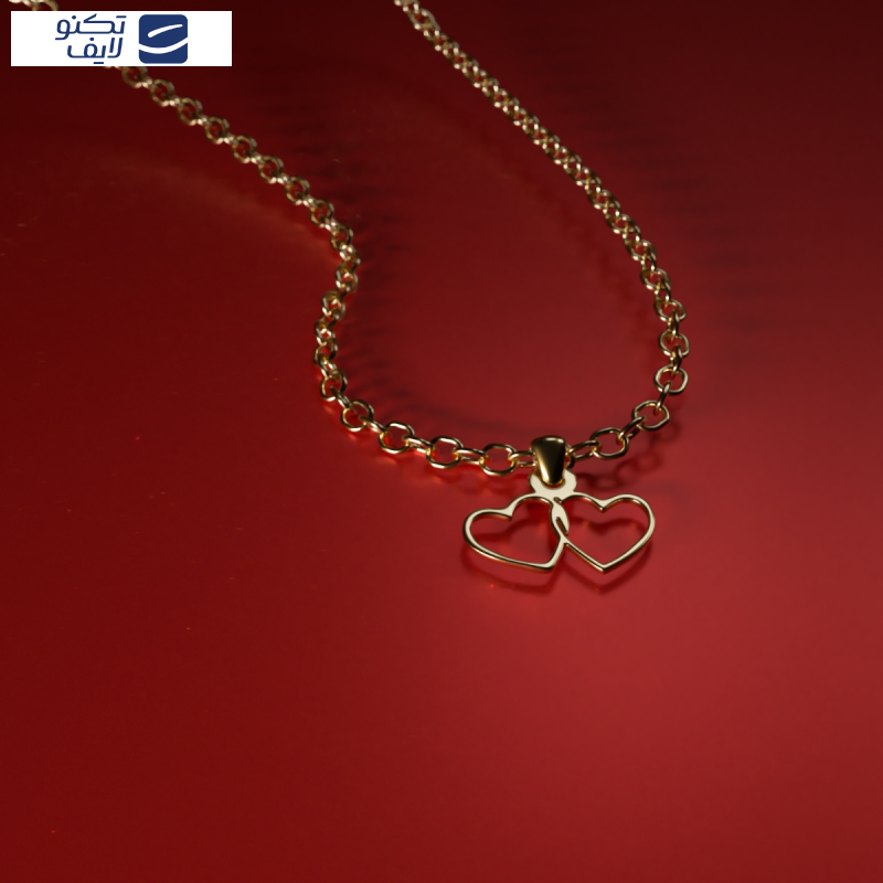 آویز گردنبند طلا 18 عیار زنانه مدوپد مدل  دو کد kc18887