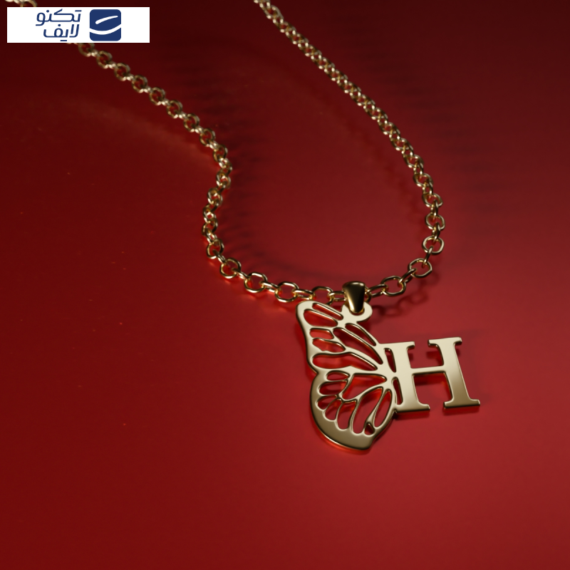 آویز گردنبند طلا 18 عیار زنانه مدوپد مدل H کد kc18888