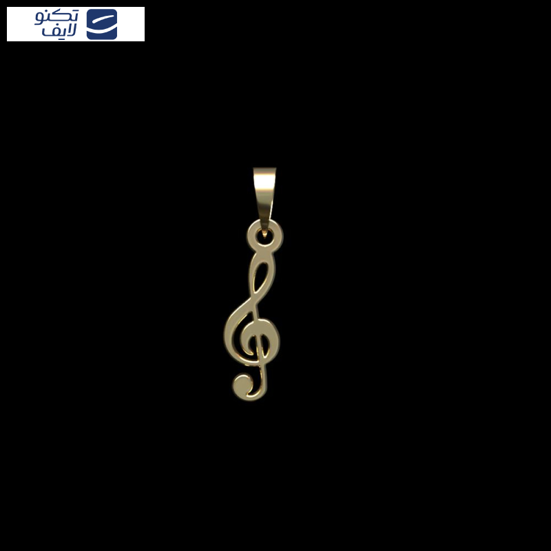 آویز گردنبند طلا 18 عیار زنانه مدوپد مدل نت موسیقی کد PA1-10873