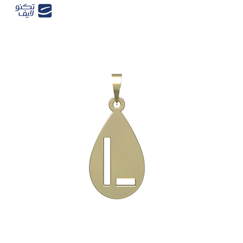 آویز گردنبند طلا 18 عیار زنانه مدوپد مدل حرف L کد PA1-12833