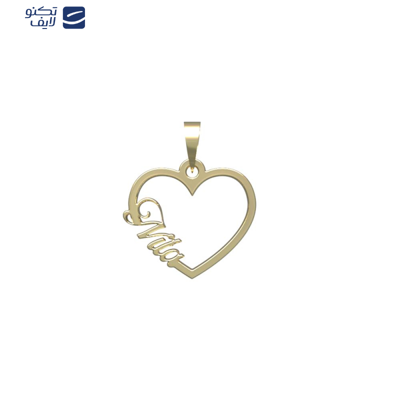 آویز گردنبند طلا 18 عیار زنانه مدوپد مدل اسم نیلا nila کد PB1-10536