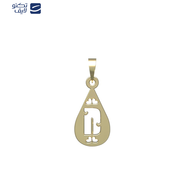 آویز گردنبند طلا 18 عیار زنانه مدوپد مدل D حرف کد PA1-14740