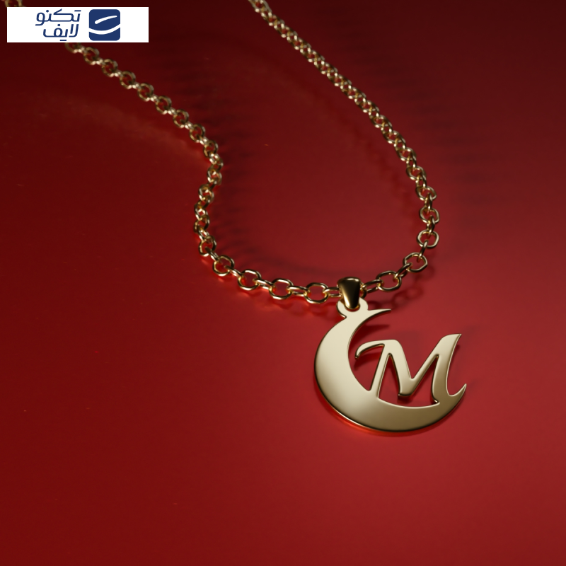آویز گردنبند طلا 18 عیار زنانه مدوپد مدل M کد kc18991