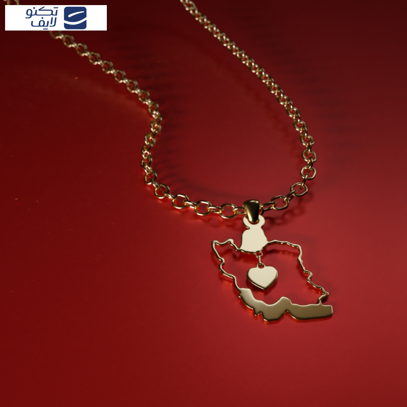 آویز گردنبند طلا 18 عیار زنانه مدوپد مدل  نقشه ایران و کد kc18706