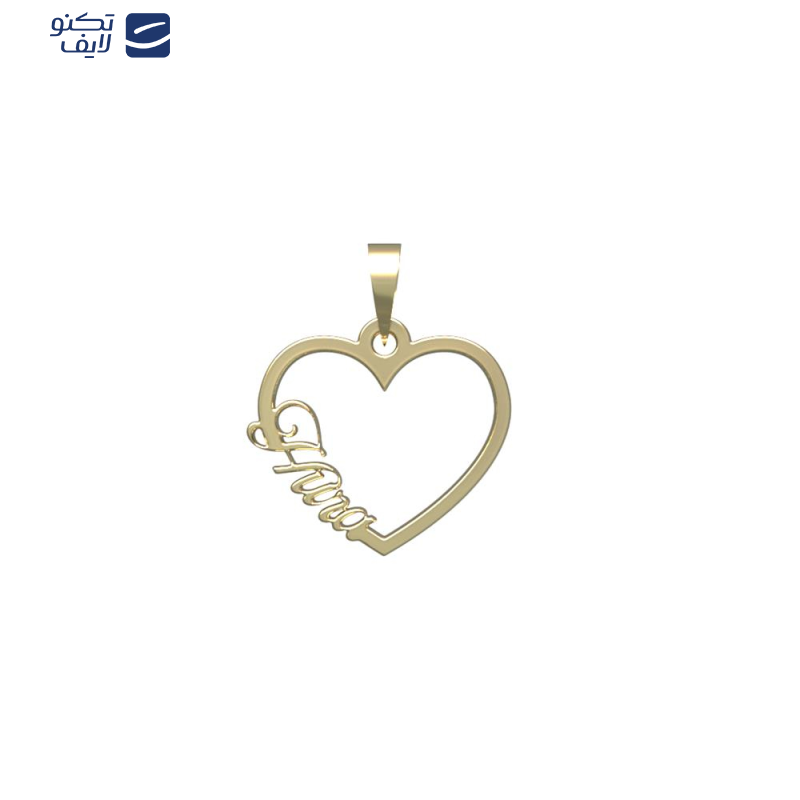 آویز گردنبند طلا 18 عیار زنانه مدوپد مدل اسم هورا hura کد PB1-10554