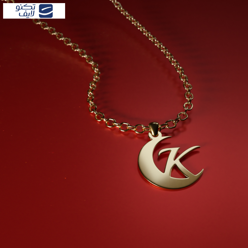 آویز گردنبند طلا 18 عیار زنانه مدوپد مدل K کد kc18989