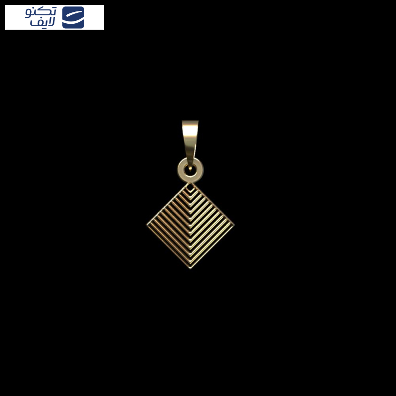 آویز گردنبند طلا 18 عیار زنانه مدوپد مدل لوزی کد PA1-14523