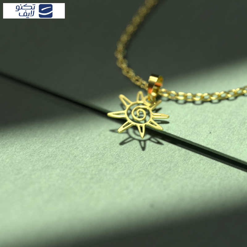 گردنبند طلا 18 عیار زنانه مدوپد مدل خورشید کد A2-1038