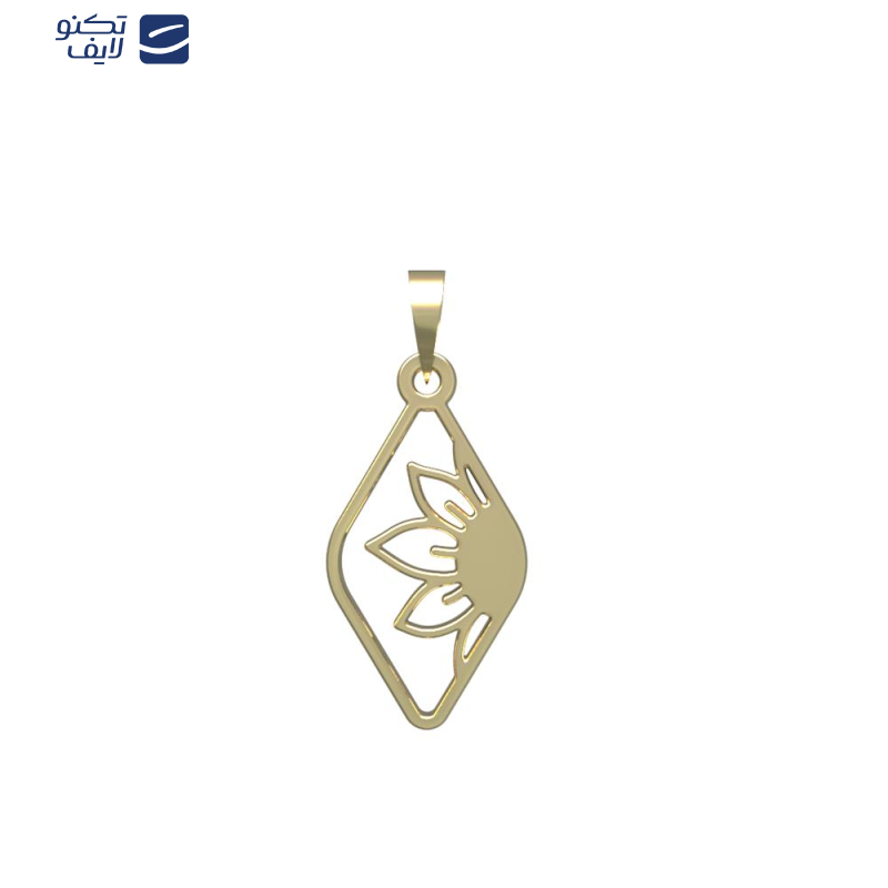 آویز گردنبند طلا 18 عیار زنانه مدوپد مدل گل کد PA1-14952