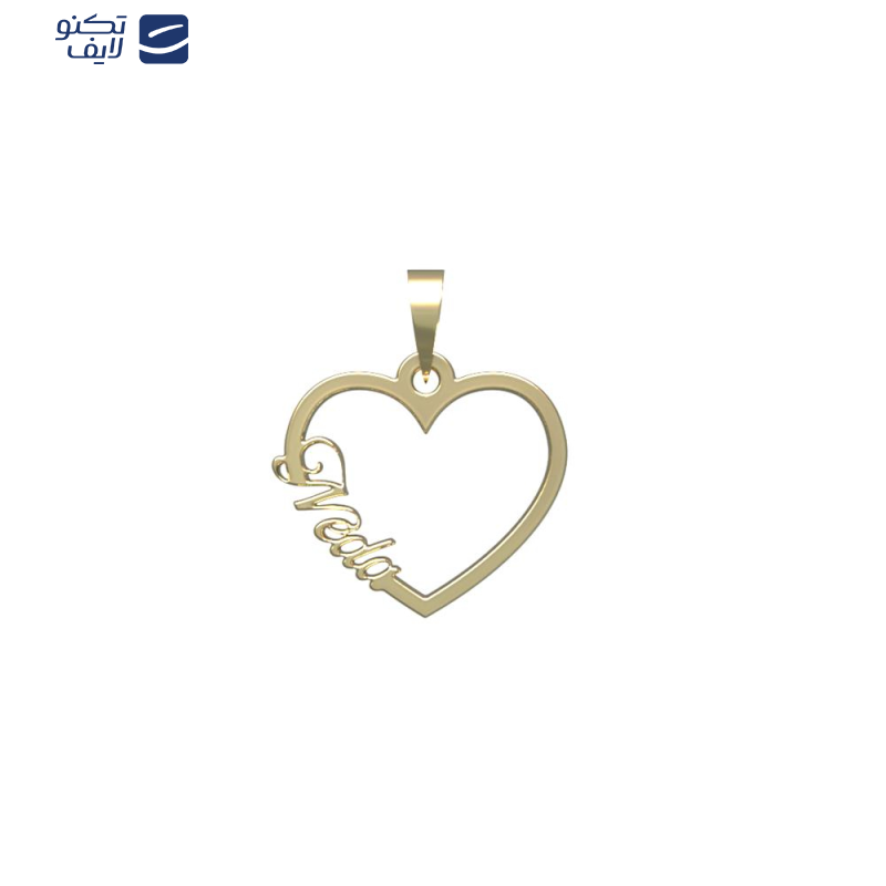 آویز گردنبند طلا 18 عیار زنانه مدوپد مدل اسم ندا neda کد PB1-10524