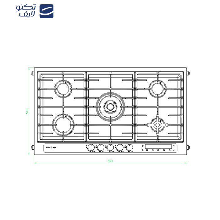 اجاق گاز صفحه ای کن مدل RIGEL