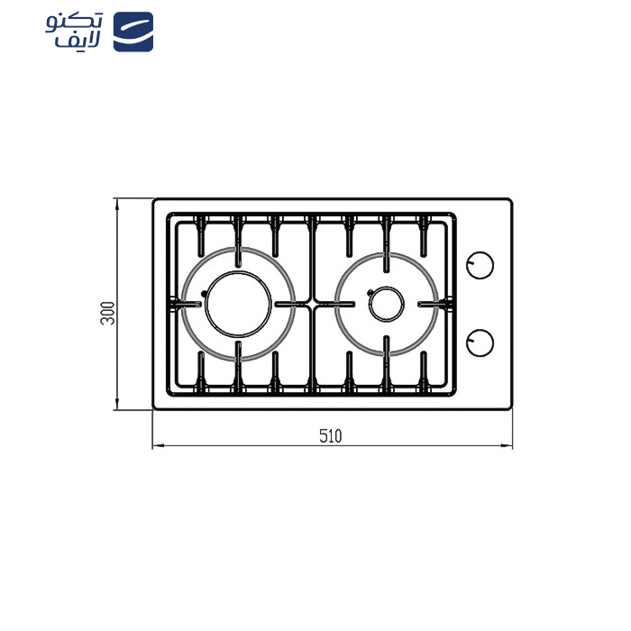 اجاق گاز صفحه ای کن مدل CAMER