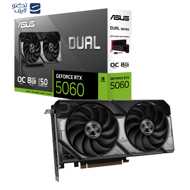 کارت گرافیک مبتنی بر NVIDIA ایسوس مدل Dual RTX 5060 OC 8GB کارت گرافیک مبتنی بر NVIDIA ایسوس مدل Dual RTX 5060 OC 8GB