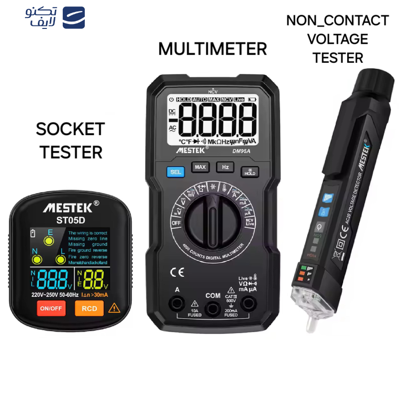 کیت تستر برق دیجیتال مستک مدل 3IN1 COMBINATION SET مجموعه 3 عددی