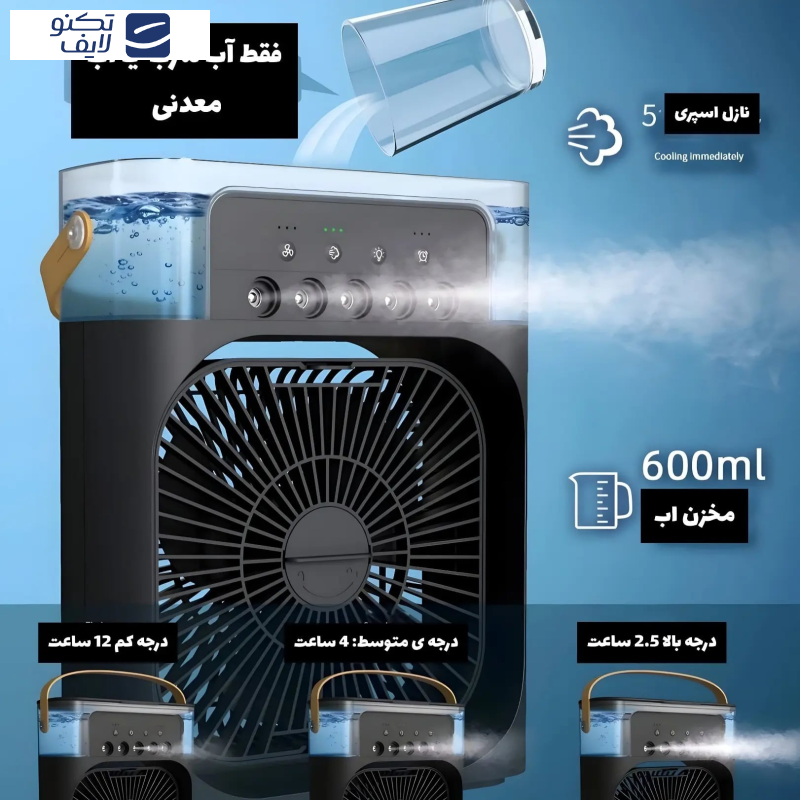 پنکه رومیزی مدل مه پاش ظرفیت 2000 میلی آمپر ساعت