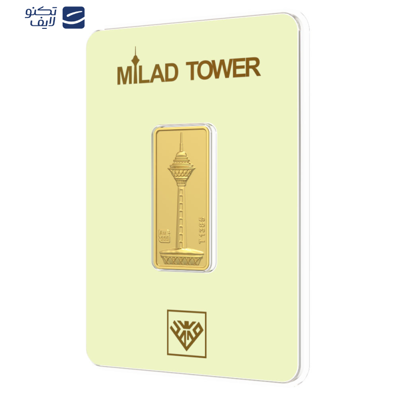 شمش طلا 24 عیار طلای محمد مدل برج میلاد کد SM900