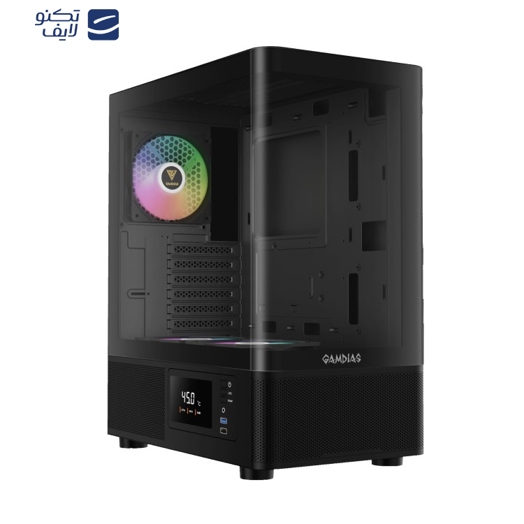 کیس کامپیوتر گیمینگ گیم دیاس مدل ATLAS E2 CG BK