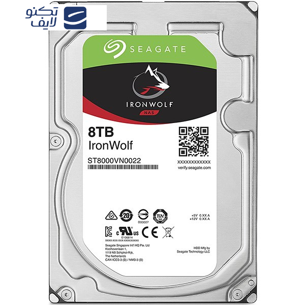 هارددیسک اینترنال سیگیت مدل IronWolf ST8000VN0022 ظرفیت 8 ترابایت