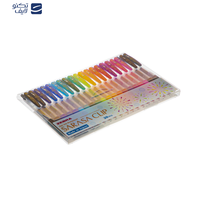 روان نویس 20 رنگ زبرا مدل Sarasa Clip