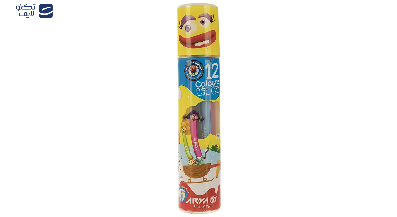 مداد رنگی 12 رنگ آریا مدل 3051