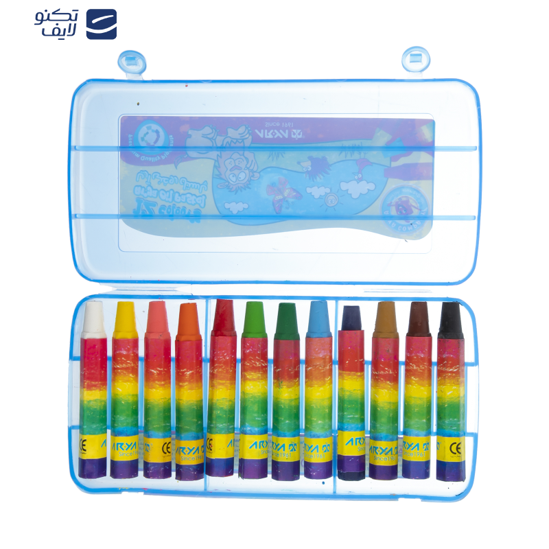 پاستل روغنی 12 رنگ آریا کد 2010