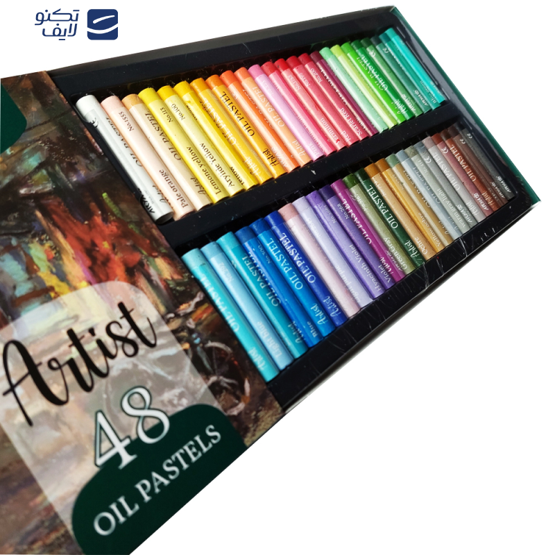 پاستل روغنی 48 رنگ آریا مدل Artist-Girl کد 2604