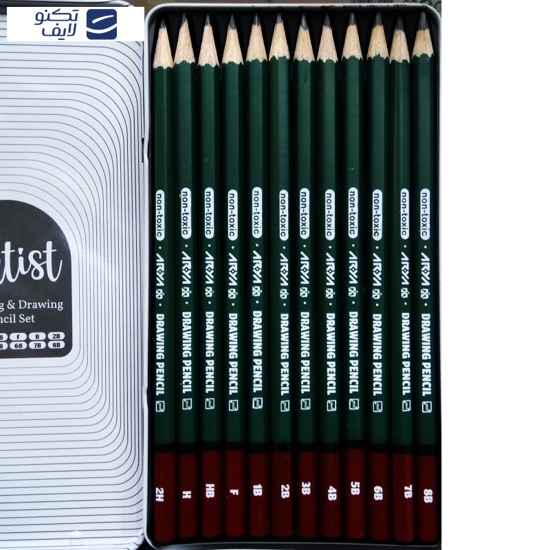 مداد طراحی آریا مدل ARTIST مجموعه 12 عددی