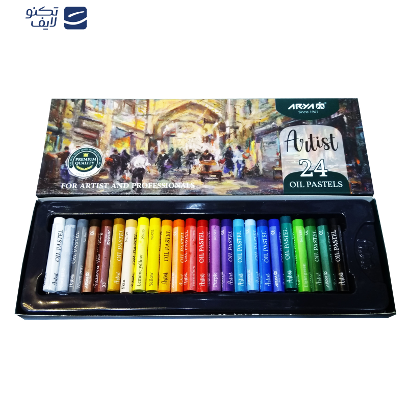 پاستل 24 رنگ آریا مدل ARTIST کد 2602
