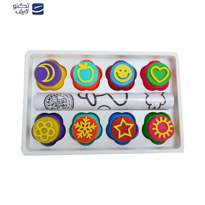 رنگ انگشتی 8 رنگ آریا کد 7031 به همراه رول رنگ