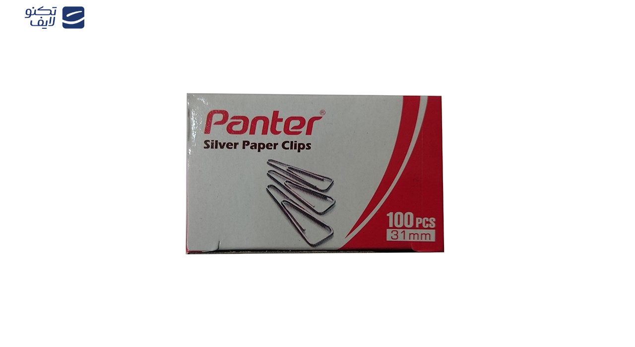 گیره کاغذ پنتر مدل سیلور بسته ی 10 عددی