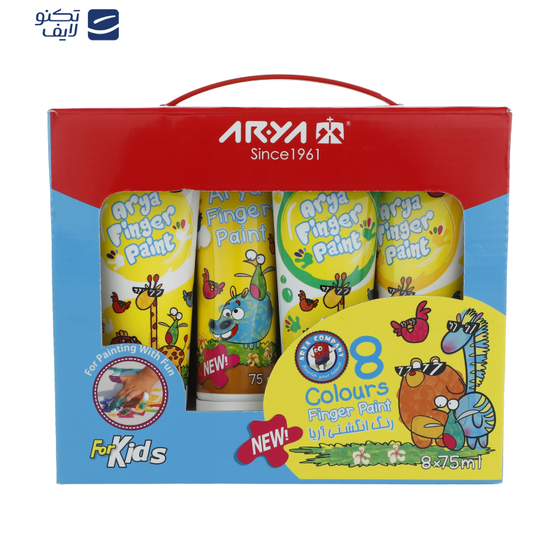 رنگ انگشتی 8 رنگ آریا مدل C-761