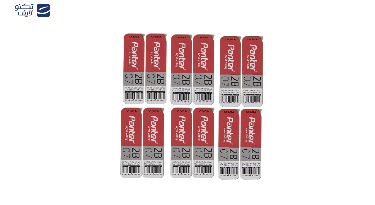 نوک مداد نوکی 0.7 میلی متری پنتر مدل پلیمری بسته 12 عددی