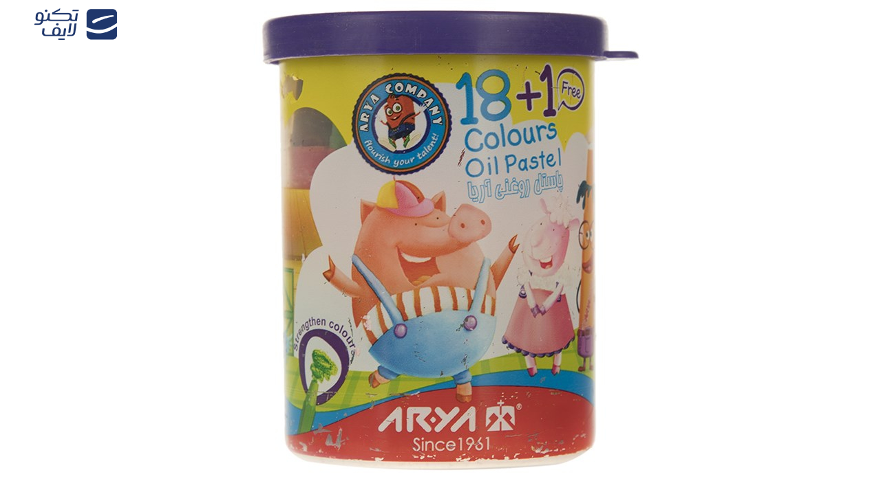 پاستل روغنی 1 + 18 رنگ آریا کد 2019 پاستل روغنی 1 + 18 رنگ آریا کد 2019