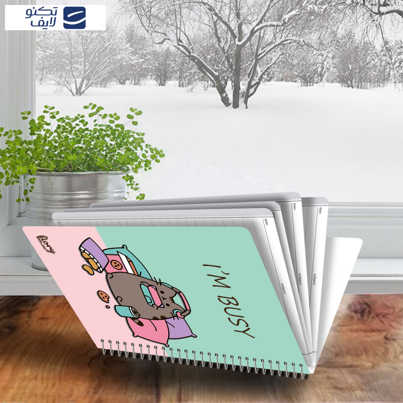 دفتر مشق 50 برگ مستر راد مدل گربه کیوت کد fiory 2191