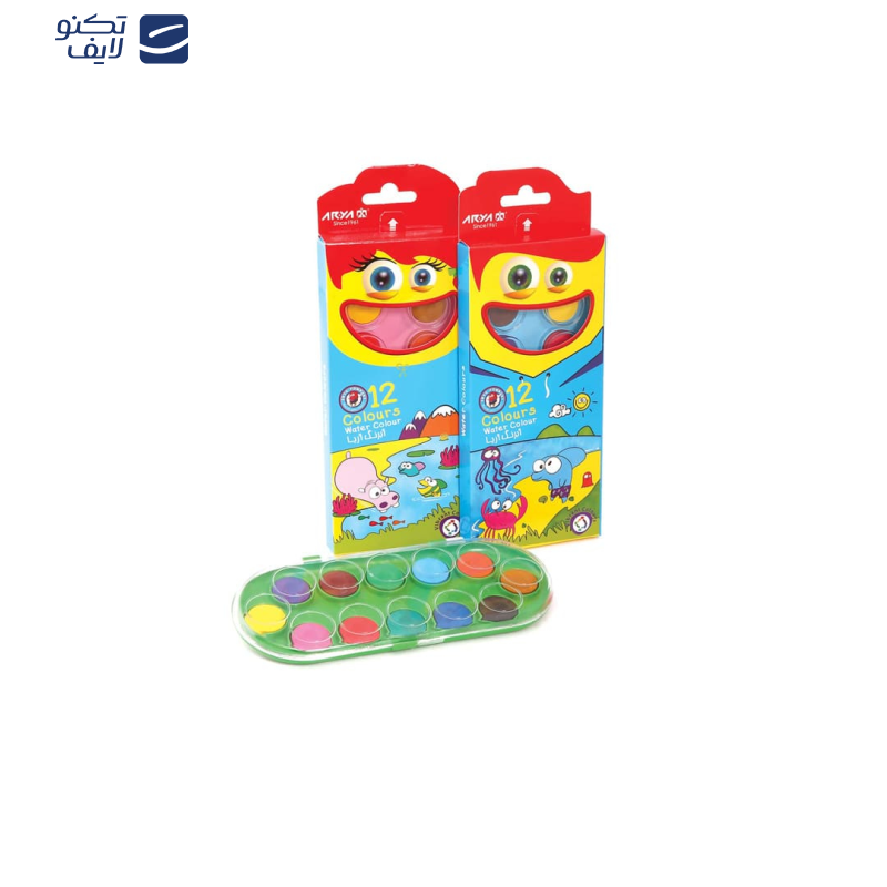 آبرنگ 12 رنگ آریا کد ۵۰۰۵