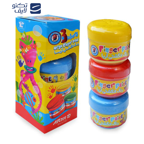 رنگ انگشتی 3 رنگ آریا مدل 77002