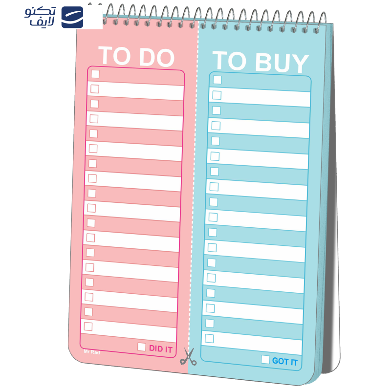 دفترچه یادداشت مستر راد مدل to do list پاستل کد fiory 1767