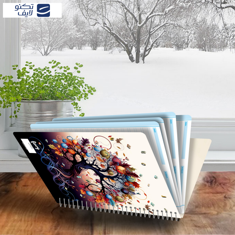  دفتر زبان مستر راد مدل لاتین طرح پاییزان کد fiory 2544