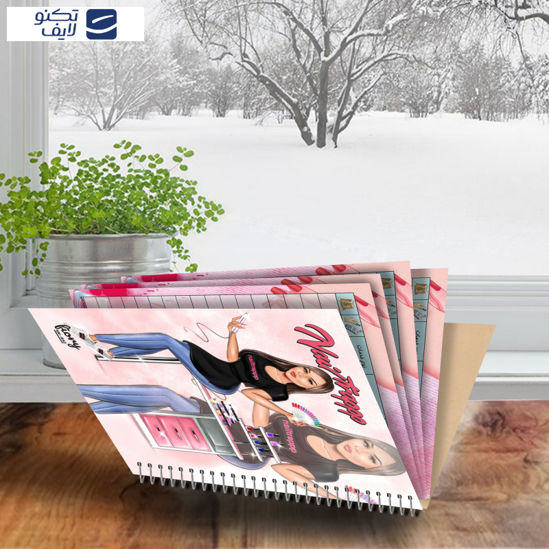 دفتر یادداشت 75 برگ مستر راد مدل خدمات طراحی ناخن طرح نچرال کد fiory 2419