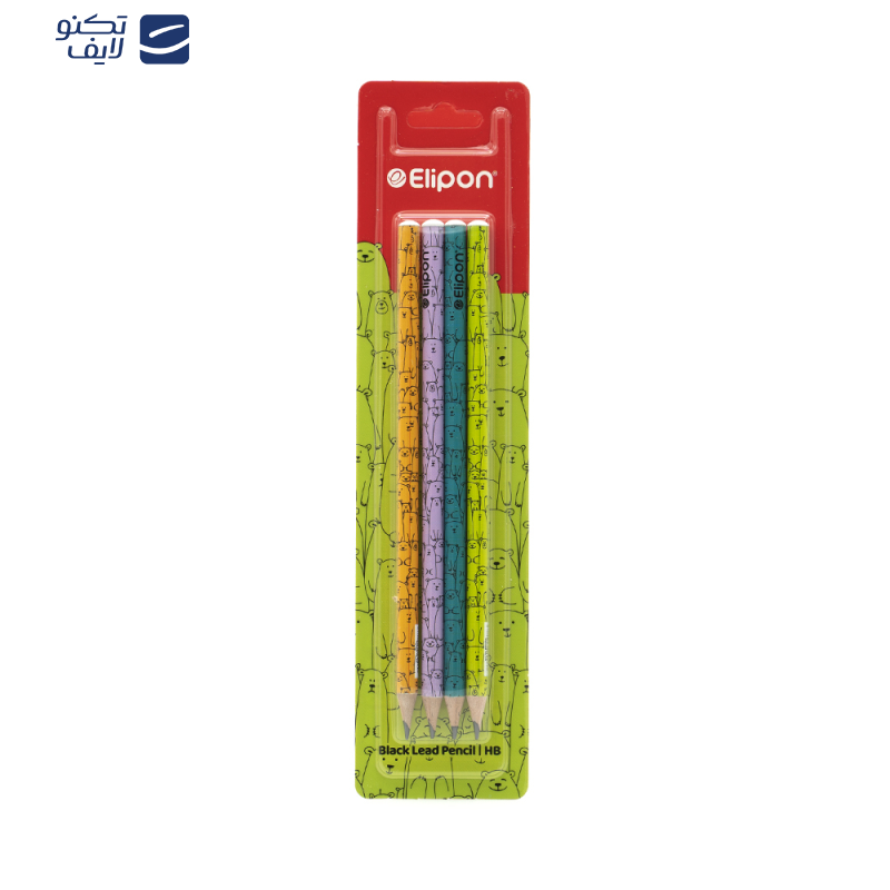 مداد مشکی الیپون طرح BOBO کد 8101740 بسته 4 عددی مداد مشکی الیپون طرح BOBO کد 8101740 بسته 4 عددی