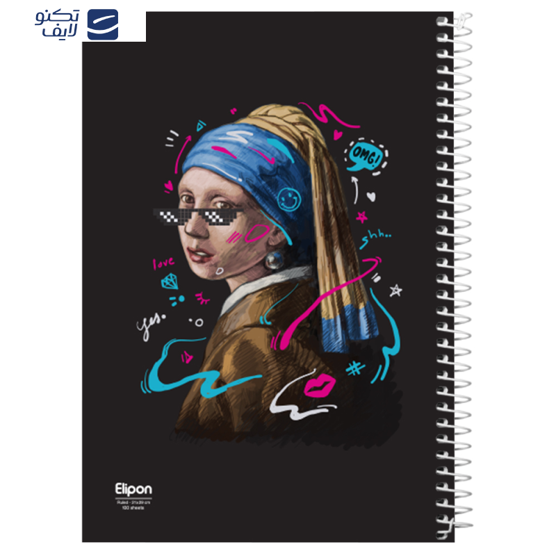 دفتر مشق 100 برگ الیپون کد 2451455