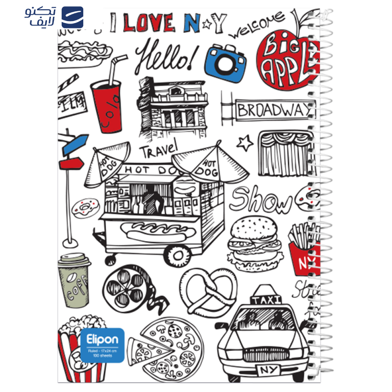 دفتر مشق 100 برگ الیپون کد 2421291 دفتر مشق 100 برگ الیپون کد 2421291