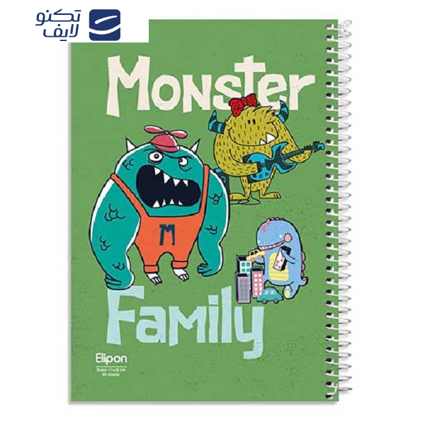 دفتر مشق 80 برگ الیپون کد 2331257