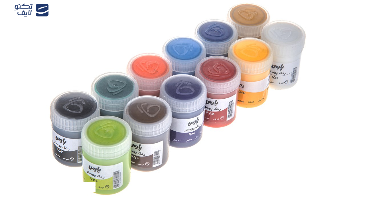 گواش 12 رنگ پارس مدل 0036