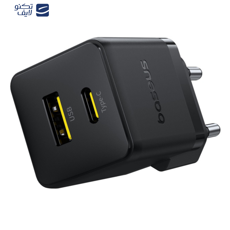 شارژر دیواری 20 وات بیسوس مدل 20W Palm به همراه کابل USB-C شارژر دیواری 20 وات بیسوس مدل 20W Palm به همراه کابل USB-C