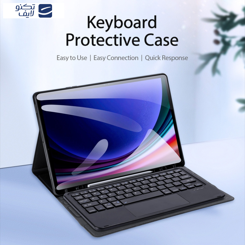 کیف کیبورددار دوکس دوکیس مدل TKSeries  مناسب برای تبلت Samsung Galaxy Tab S9 FE Plus-12.4 Inch