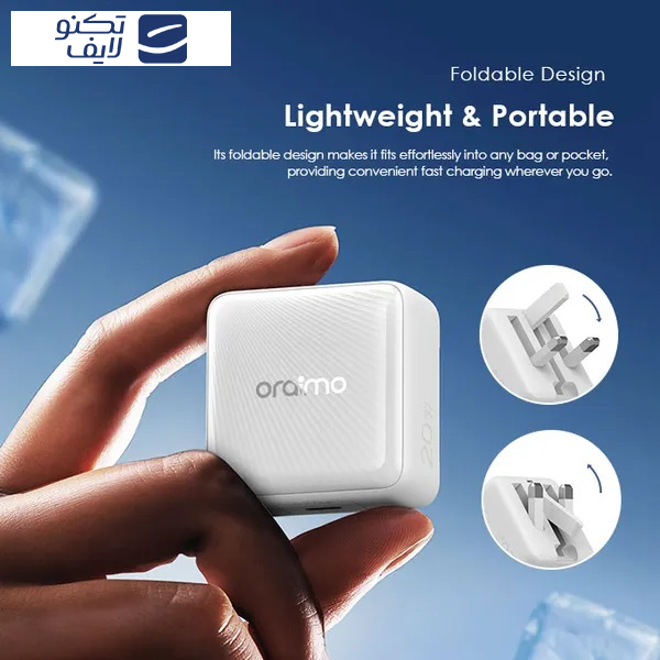 شارژر دیواری  20 وات اورایمو مدل GaN به همراه کابل USB-C