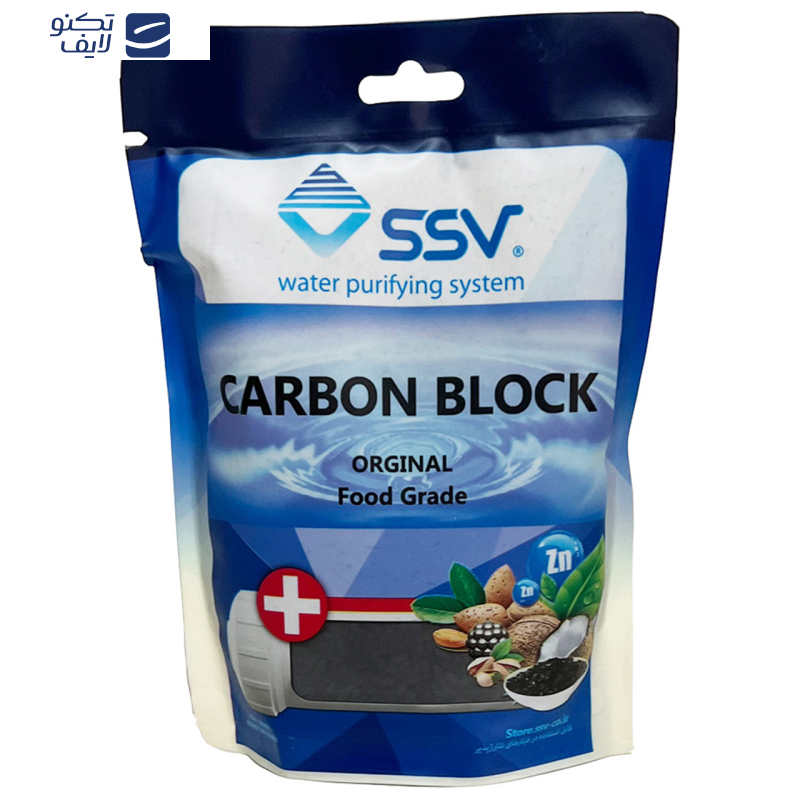 فیلتر دستگاه تصفیه آب اس اس وی مدل پک فیلتر کربن بلاک به همراه شارژ